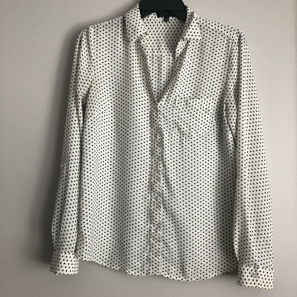 Limited heart print blouse